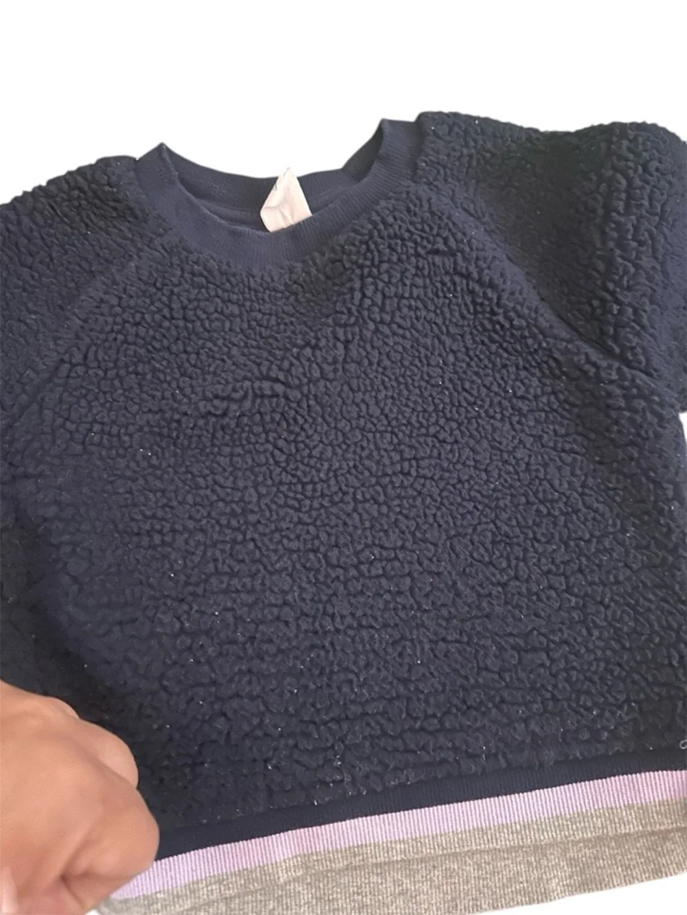 GAP Navy Crewneck Sweatshirt with Light Gray Trim 2T